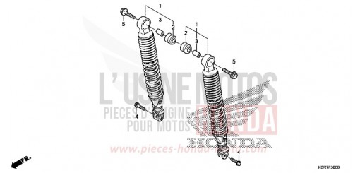 COUSSIN ARRIERE SH125ADN de 2022